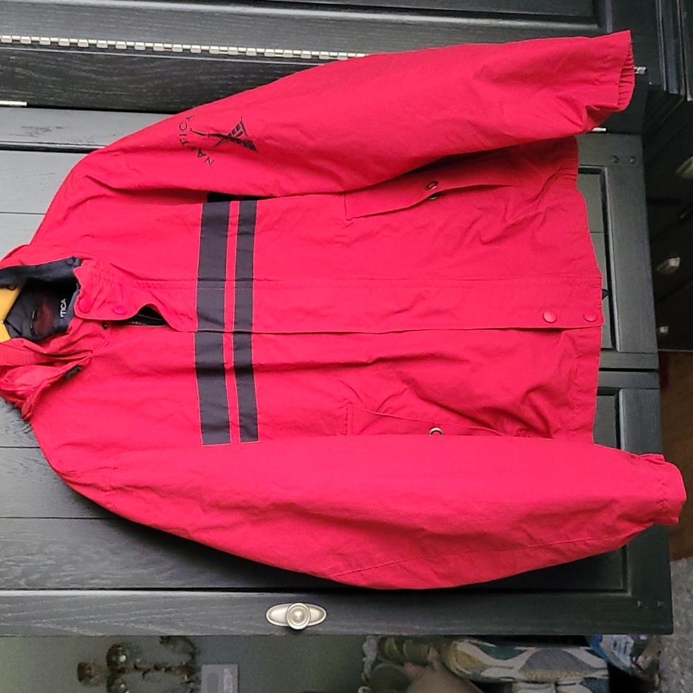 Nautica windbreaker rain jacket with hoodie